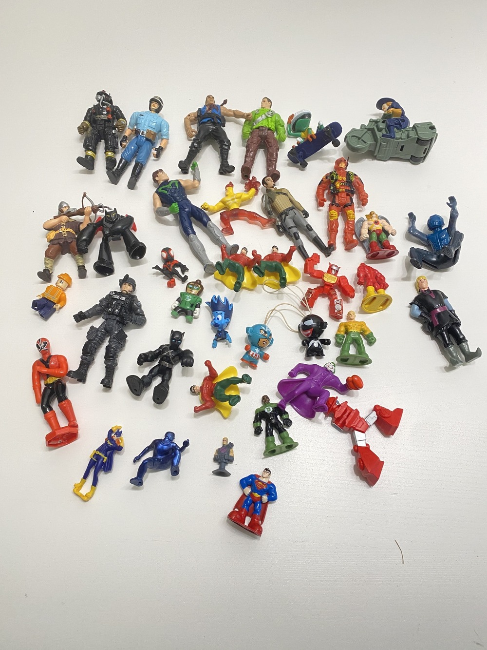 Large Mixed Superhero & Character Mini Figure Toy Lot (35+ Pcs)